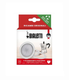 Bialetti Moka Silicon Gasket And Filter Plate (1 cup)
