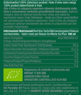 Val Paradiso Bio Organic Extra Virgin Olive Oil
