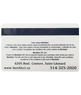 Berchicci $50 Gift Card for the STORE ONLY