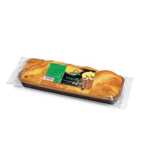 Gecchele “Treccia” Braided Cake with Raisins and Pastry Cream