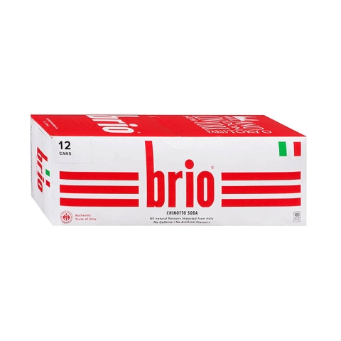 Brio Chinotto Boisson Gazeuse Italienne 12 Canettes