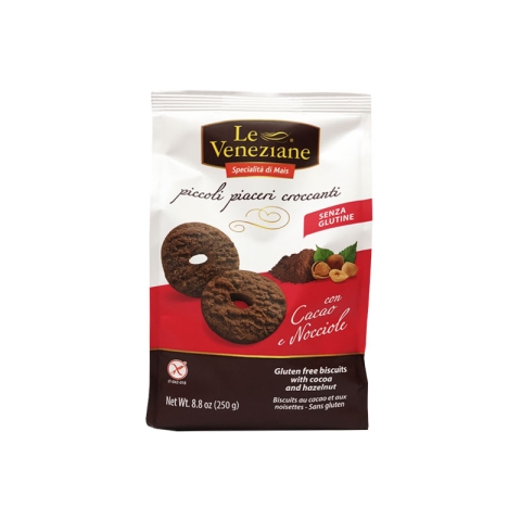 Le Veneziane Gluten Free Cookies Cocoa and Hazelnut Le Veneziane Gluten Free Cookies Cocoa and Hazelnut