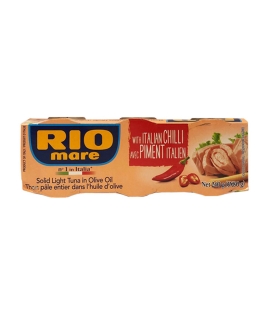 Rio Mare Solid Light Tuna In Olive Oil With Italian Chili (3x80g)