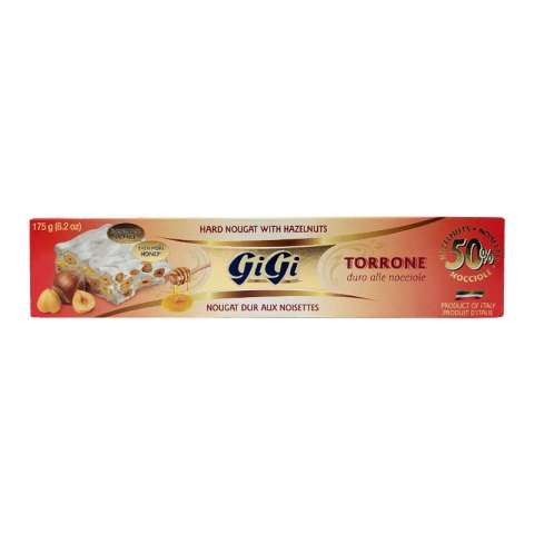 Torrone GiGi Nougat Dur avec Noisettes