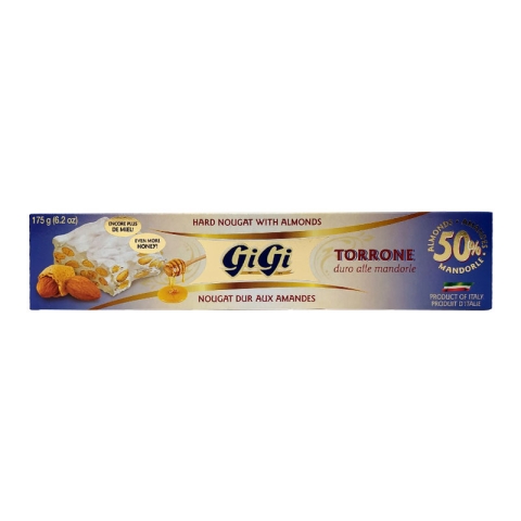 Torrone GiGi Nougat Dur avec Amandes