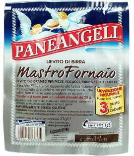 Paneangeli Mastro Fornaio Yeast for Pizza, Focaccia, Special Breads and Desserts (3x7g)