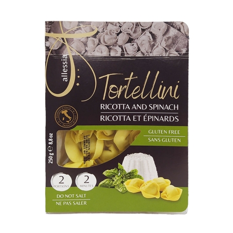 Allessia Tortellini Gluten Free Ricotta and Spinach