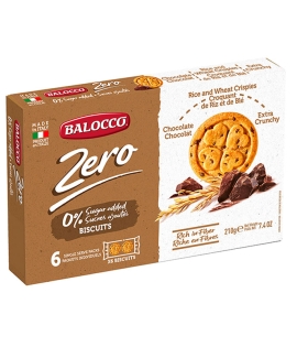 Balocco Zero Biscuits Chocolate Chips and Rice and Wheat Crispies