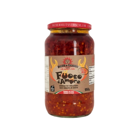 Delizie di Calabria Fuoco d'Amore Extra Hot Chili Hot Sauce 950g