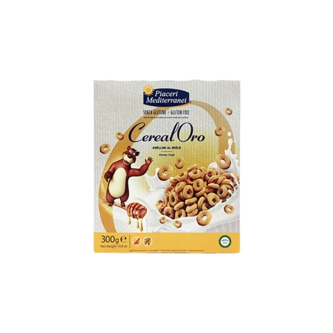 Piaceri Mediterranei Cereal Oro Anellini au Miel Sans Gluten