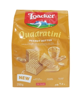 Loacker Quadratini Bouchées de Gaufrettes au Beurre d’Arachide