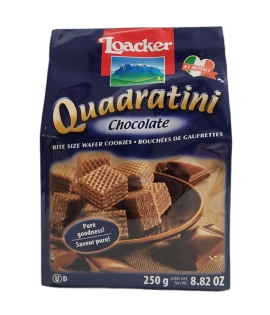 Loacker Quadratini Chocolate Bite Size Wafer Cookies