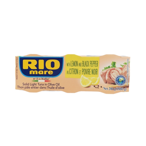 Rio Mare Tuna in Olive Oil with Lemon and Black Pepper (3x80g)
