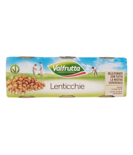 Valfrutta Lentils 3 X 400gr