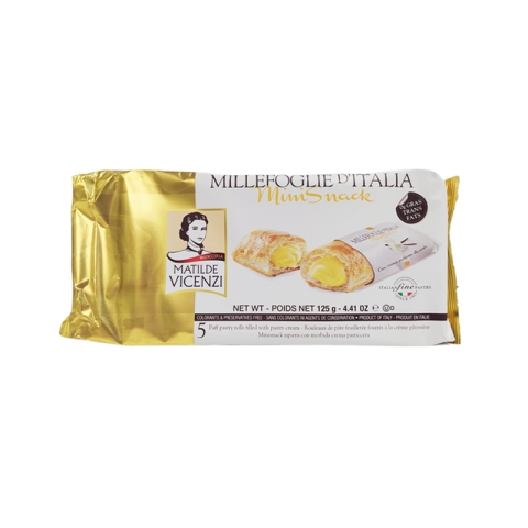 Vicenzi Mini Puff Pastry Rolls with Pastry Cream