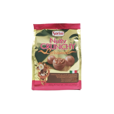 Sorini Nutty Crunchy Chocolat au Lait avec Crème de Noisettes et Caramel