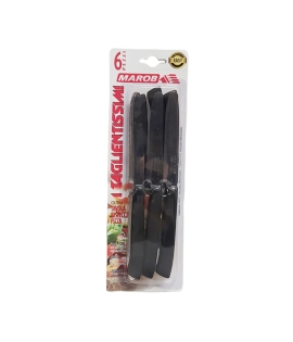 Marob Couteaux à Steak/Table Noirs (6pz)