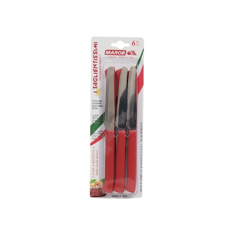 Marob Couteaux à Steak/Table Rouges (6pz)