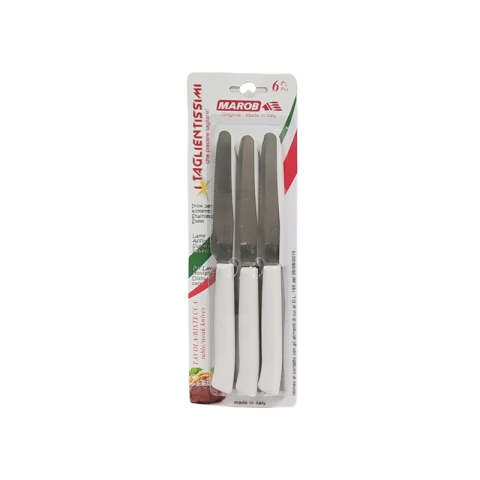 Marob White Table & Steak Knives (6pz)