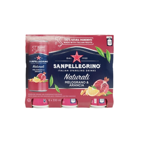 San Pellegrino Pomegranate And Orange 6x330ml